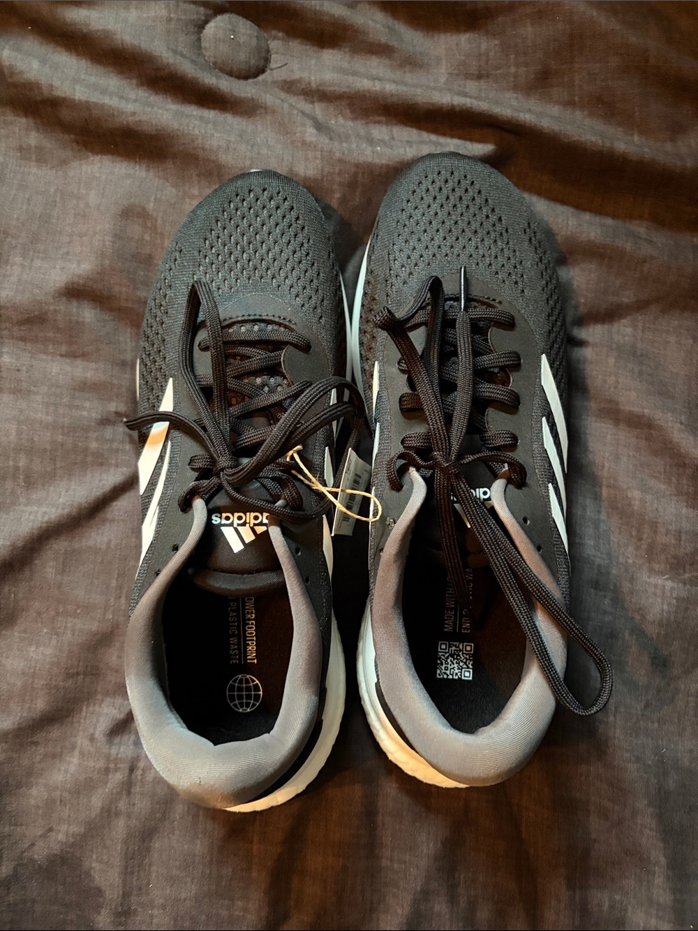 adidas Black and White Men's Lightweight Running Sneakers